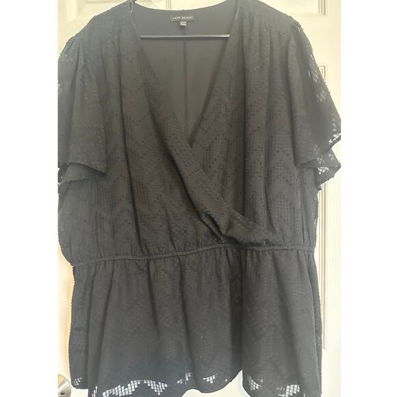 Lane Bryant Surplice-Neck Peplum Top | Size 26/28 - Picture 8 of 9